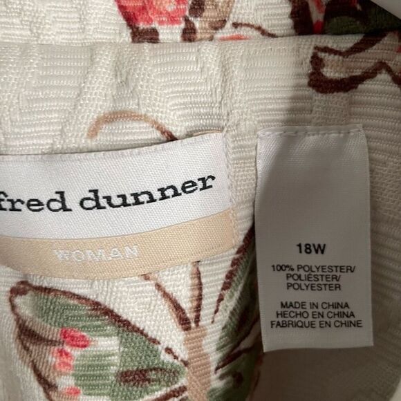 Alfred Dunner Woman Textured Jacket Topper 18W Mature Butterfly Easter Vacation - Picture 3 of 9